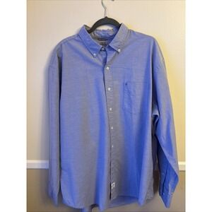 Izod Saltwater Relaxed Classics Button-Down Shirt XXL Light Blue Long Sleeve Men